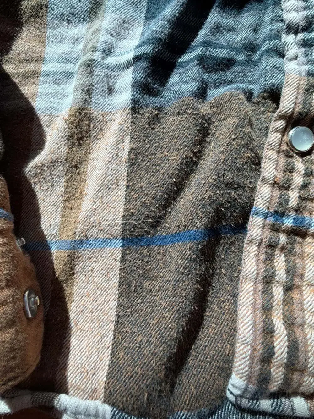 Levi's Men's Size M Brown Plaid Snap‎ Button Flannel Shirt